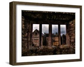 View Through a Stone Window of Ruined Castle-Clive Nolan-Framed Photographic Print