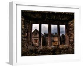 View Through a Stone Window of Ruined Castle-Clive Nolan-Framed Photographic Print