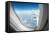 View Through Airplane Window-mr. Smith-Framed Stretched Canvas