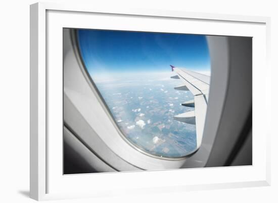 View Through Airplane Window-mr. Smith-Framed Photographic Print