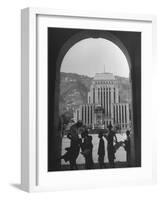 View Through Archway Toward Hong Kong-Shanghai Bank-null-Framed Photographic Print