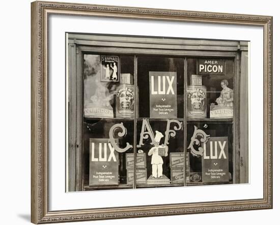 View through French Shop Window-null-Framed Photographic Print