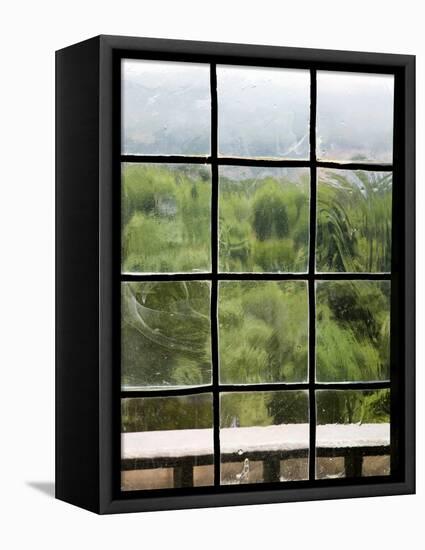 View Through Old Window Panes-Felipe Rodriguez-Framed Stretched Canvas