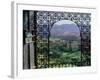 View through Ornate Iron Grille (Moucharabieh), Morocco-Merrill Images-Framed Photographic Print