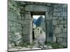 View Through Stone Doorway of the Inca Ruins of Machu Picchu in the Andes Mountains, Peru-Jim Zuckerman-Mounted Photographic Print