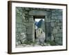 View Through Stone Doorway of the Inca Ruins of Machu Picchu in the Andes Mountains, Peru-Jim Zuckerman-Framed Photographic Print