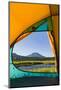 View through Tent, South Sister, Sparks Lake, Three Sisters Wilderness, Eastern Oregon-Stuart Westmorland-Mounted Photographic Print