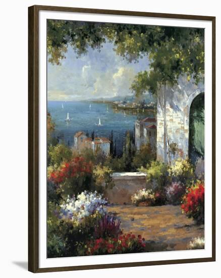 View through the Arch-Harvey-Framed Art Print