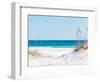 View through the Dunes to the Blue Ocean of Pensacola Beach-Sonja Filitz-Framed Photographic Print
