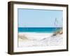 View through the Dunes to the Blue Ocean of Pensacola Beach-Sonja Filitz-Framed Photographic Print