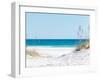 View through the Dunes to the Blue Ocean of Pensacola Beach-Sonja Filitz-Framed Photographic Print