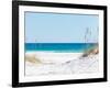 View through the Dunes to the Blue Ocean of Pensacola Beach-Sonja Filitz-Framed Photographic Print