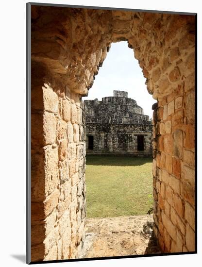 View Through the Entrance Arch, Mayan Ruins, Ek Balam, Yucatan, Mexico, North America-null-Mounted Photographic Print