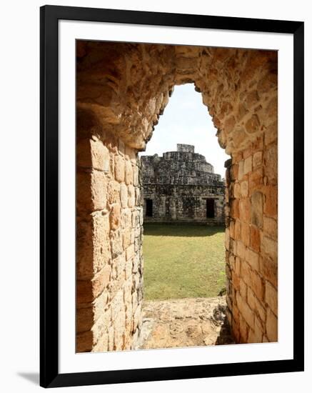 View Through the Entrance Arch, Mayan Ruins, Ek Balam, Yucatan, Mexico, North America-null-Framed Photographic Print