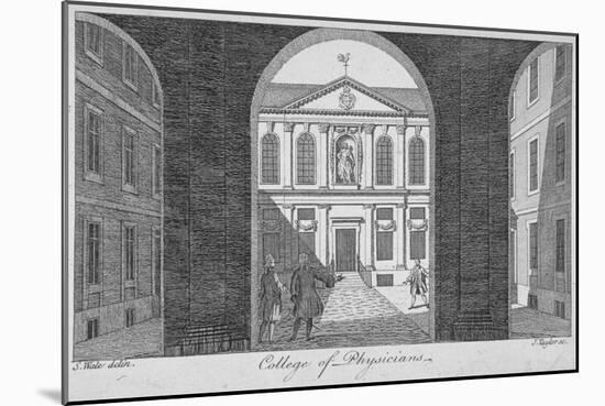 View Through the Gateway of the Royal College of Physicians, City of London, 1760-James Taylor-Mounted Giclee Print