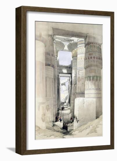 'View through the Hall of Columns, Karnak', Egypt, c1845-David Roberts-Framed Giclee Print