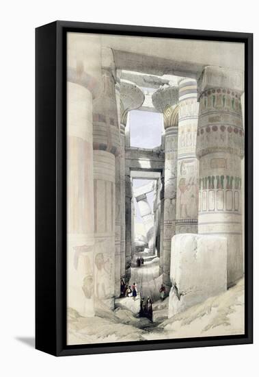 'View through the Hall of Columns, Karnak', Egypt, c1845-David Roberts-Framed Stretched Canvas