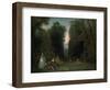 View Through the Trees in the Park of Pierre Crozat, 1715-Jean-Antoine Watteau-Framed Premium Giclee Print