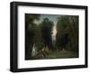 View Through the Trees in the Park of Pierre Crozat, 1715-Jean-Antoine Watteau-Framed Premium Giclee Print