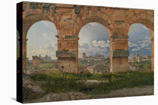 View Through Three Arches of the Third Storey of the Colosseum, 1815-Christoffer-wilhelm Eckersberg-Stretched Canvas