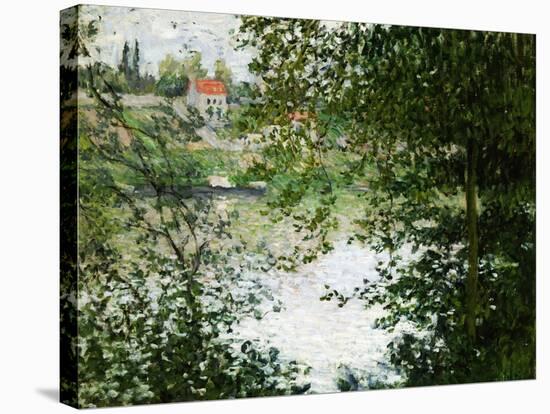 View Through Trees Trees on the Ile De La Grande Jatte, 1878-Claude Monet-Stretched Canvas