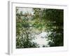 View Through Trees Trees on the Ile De La Grande Jatte, 1878-Claude Monet-Framed Giclee Print