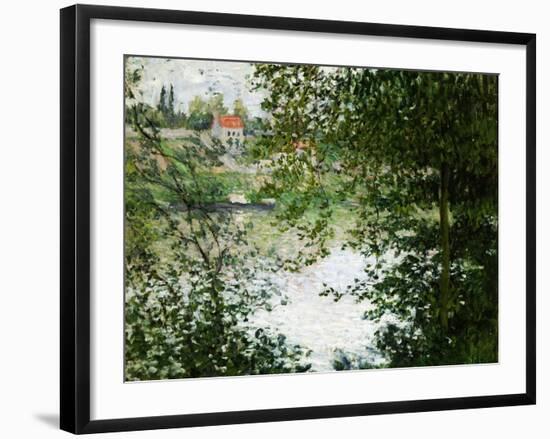 View Through Trees Trees on the Ile De La Grande Jatte, 1878-Claude Monet-Framed Giclee Print