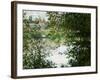 View Through Trees Trees on the Ile De La Grande Jatte, 1878-Claude Monet-Framed Giclee Print