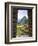 View Through Window of Ancient Lost City of Inca, Machu Picchu, Peru, South America with Llamas-Miva Stock-Framed Photographic Print