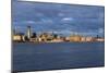 View to City of Liverpool from River Mersey, Liverpool, Merseyside, England, UK-Paul McMullin-Mounted Photo