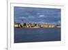 View to City of Liverpool from River Mersey, Liverpool, Merseyside, England, UK-Paul McMullin-Framed Photo