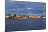 View to City of Liverpool from River Mersey, Liverpool, Merseyside, England, UK-Paul McMullin-Mounted Photo
