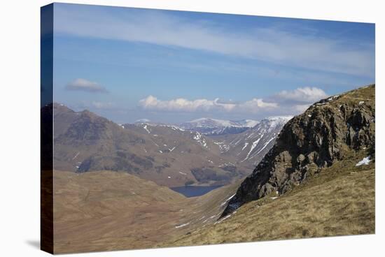 View to Crummock Water from Great Borne in Winter-Peter Barritt-Stretched Canvas