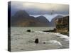 View to Cuillin Hills from Elgol Harbour, Isle of Skye, Inner Hebrides, Scotland, United Kingdom, E-Peter Richardson-Stretched Canvas