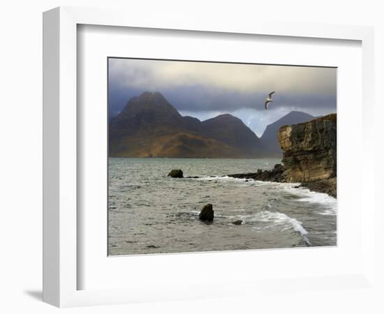 View to Cuillin Hills from Elgol Harbour, Isle of Skye, Inner Hebrides, Scotland, United Kingdom, E-Peter Richardson-Framed Photographic Print