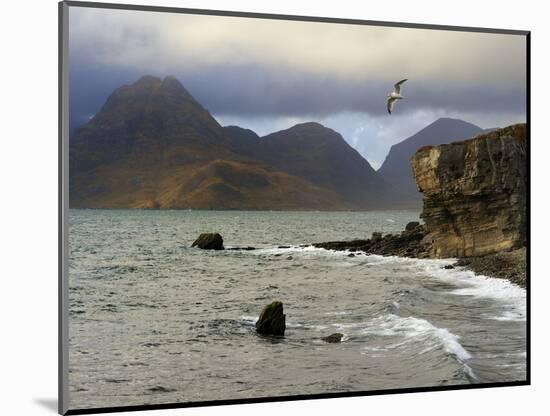 View to Cuillin Hills from Elgol Harbour, Isle of Skye, Inner Hebrides, Scotland, United Kingdom, E-Peter Richardson-Mounted Photographic Print