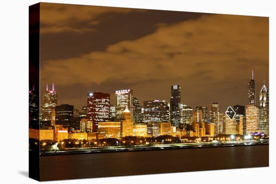 View to Downtown Chicago-Achim Baque-Stretched Canvas