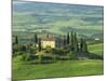 View to Farmhouse in Rolling Hills, Val D'Orcia, San Quirico D'Orcia, Tuscany, Italy, Europe-Tomlinson Ruth-Mounted Photographic Print