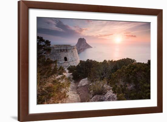 View to Isla De Es Vedra, Sunset, Ibiza, Spain-Steve Simon-Framed Photographic Print