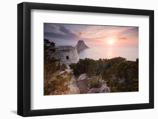 View to Isla De Es Vedra, Sunset, Ibiza, Spain-Steve Simon-Framed Photographic Print