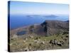 View to Isle of Eigg, from Hallival, Isle of Rum, Inner Hebrides, Scotland, United Kingdom-Richard Ashworth-Stretched Canvas