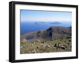 View to Isle of Eigg, from Hallival, Isle of Rum, Inner Hebrides, Scotland, United Kingdom-Richard Ashworth-Framed Photographic Print