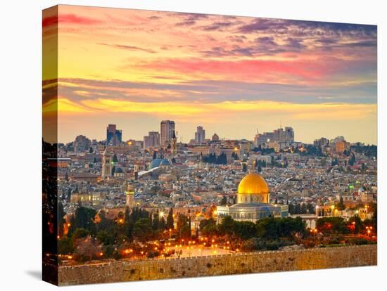 View to Jerusalem Old City. Israel-silver-john-Stretched Canvas