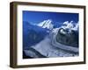 View to Liskamm and the Gorner Glacier, Gornergrat, Zermatt, Valais, Switzerland, Europe-Tomlinson Ruth-Framed Photographic Print