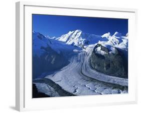 View to Liskamm and the Gorner Glacier, Gornergrat, Zermatt, Valais, Switzerland, Europe-Tomlinson Ruth-Framed Photographic Print