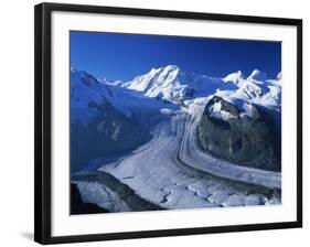 View to Liskamm and the Gorner Glacier, Gornergrat, Zermatt, Valais, Switzerland, Europe-Tomlinson Ruth-Framed Photographic Print