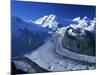 View to Liskamm and the Gorner Glacier, Gornergrat, Zermatt, Valais, Switzerland, Europe-Tomlinson Ruth-Mounted Photographic Print