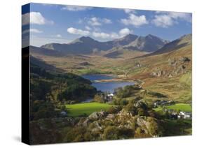 View to Llynnau Mymbyr and Mt Snowdon, North Wales-Peter Adams-Stretched Canvas