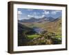 View to Llynnau Mymbyr and Mt Snowdon, North Wales-Peter Adams-Framed Photographic Print