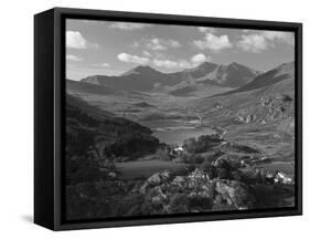 View to Llynnau Mymbyr and Mt Snowdon, North Wales-Peter Adams-Framed Stretched Canvas